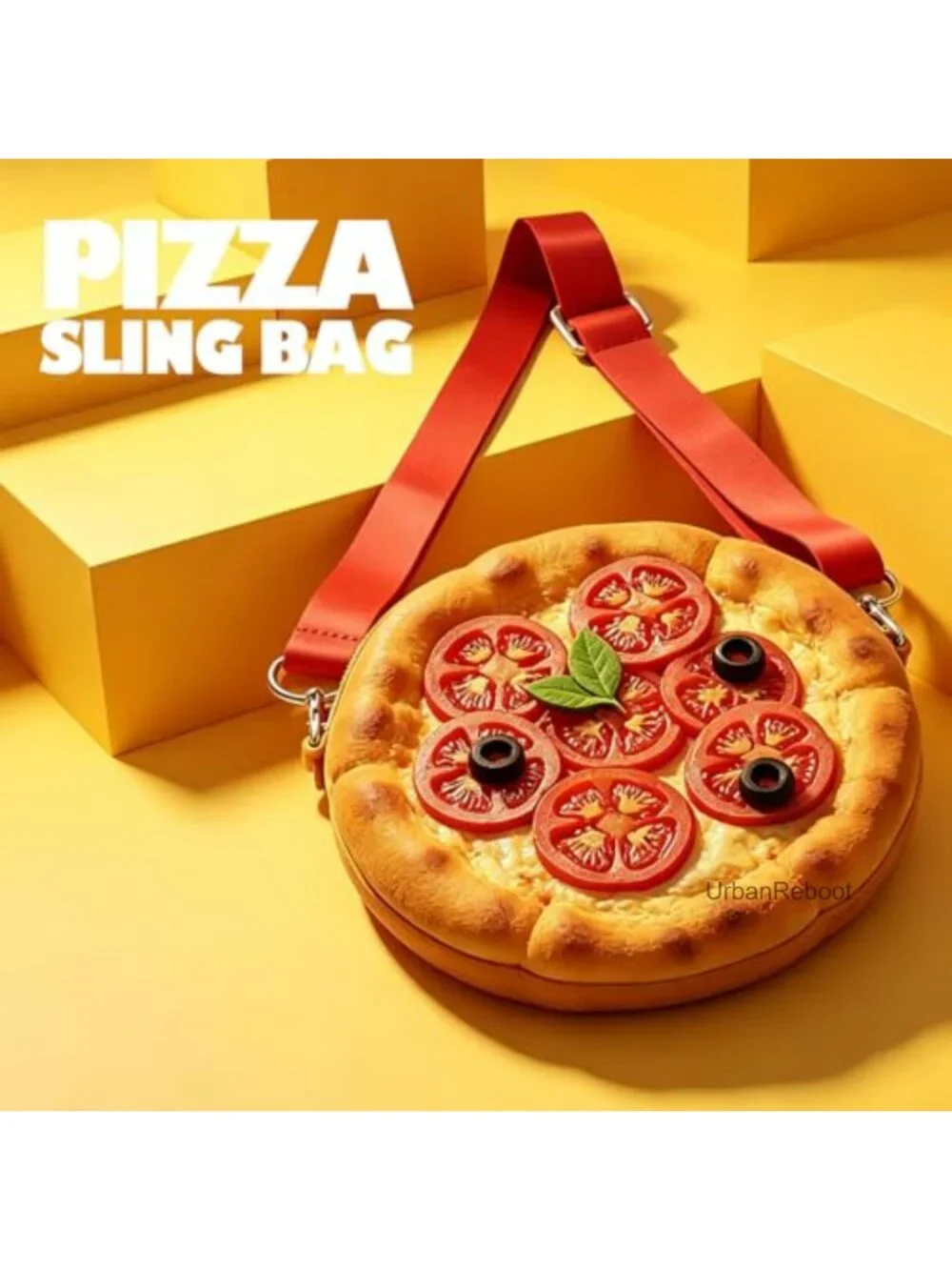 Kids Pizza Crossbody Bag 3D Silicone Adjustable Strap Mini Purse